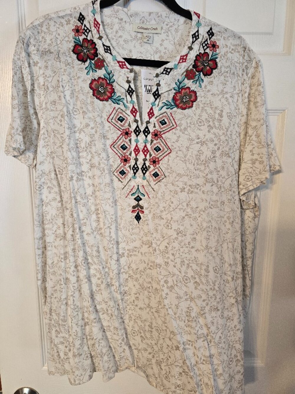 Coldwater Creek Ivory Embroidered Blouse - NWT
